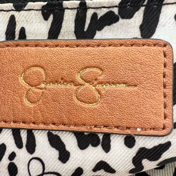 Jessica Simpson Lacey Straw Faux Leather Boho Beachy Tote Bag In Natural - Picture 10 of 14